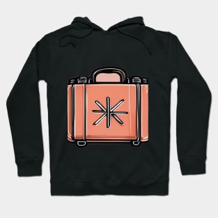 Vintage Suitcase Illustration No. 785 Hoodie